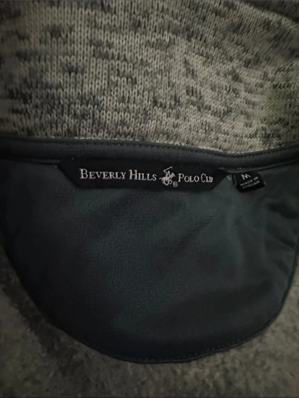 Beverly Hills Polo Club Men’s Gray Heathered Half-Zip Sweater